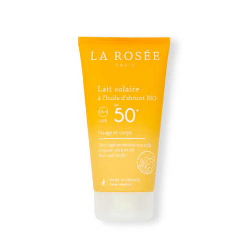 Very high protection sun milk Organic apricot oil